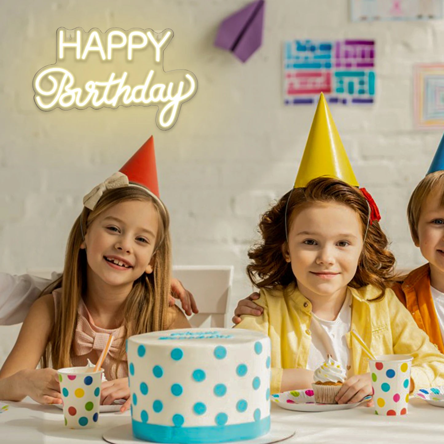 Happy Birthday 5V USB LED Neon Sign - Budget Friendly
