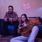 Game Over – Ronde rand – LED-neonbord (5 V USB)