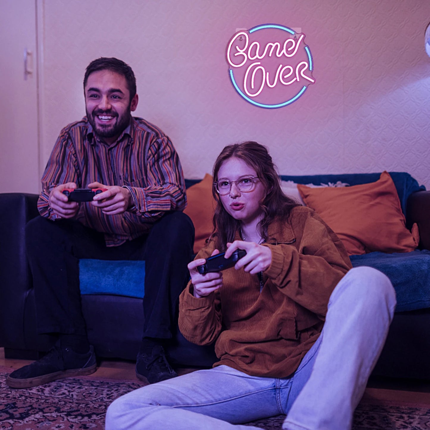 Game Over 5V USB LED Neon Sign - Budget Friendly