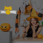 Happy Halloween – Pompoen in plaats van de O – LED-neonbord (5 V USB)