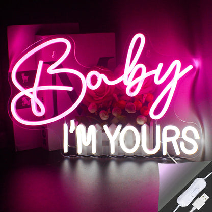 Baby Im Yours 5V USB LED Neon Sign - Budget Friendly