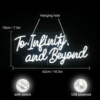 To Infinity and Beyond 5V USB LED Neon Sign - Budget Friendly