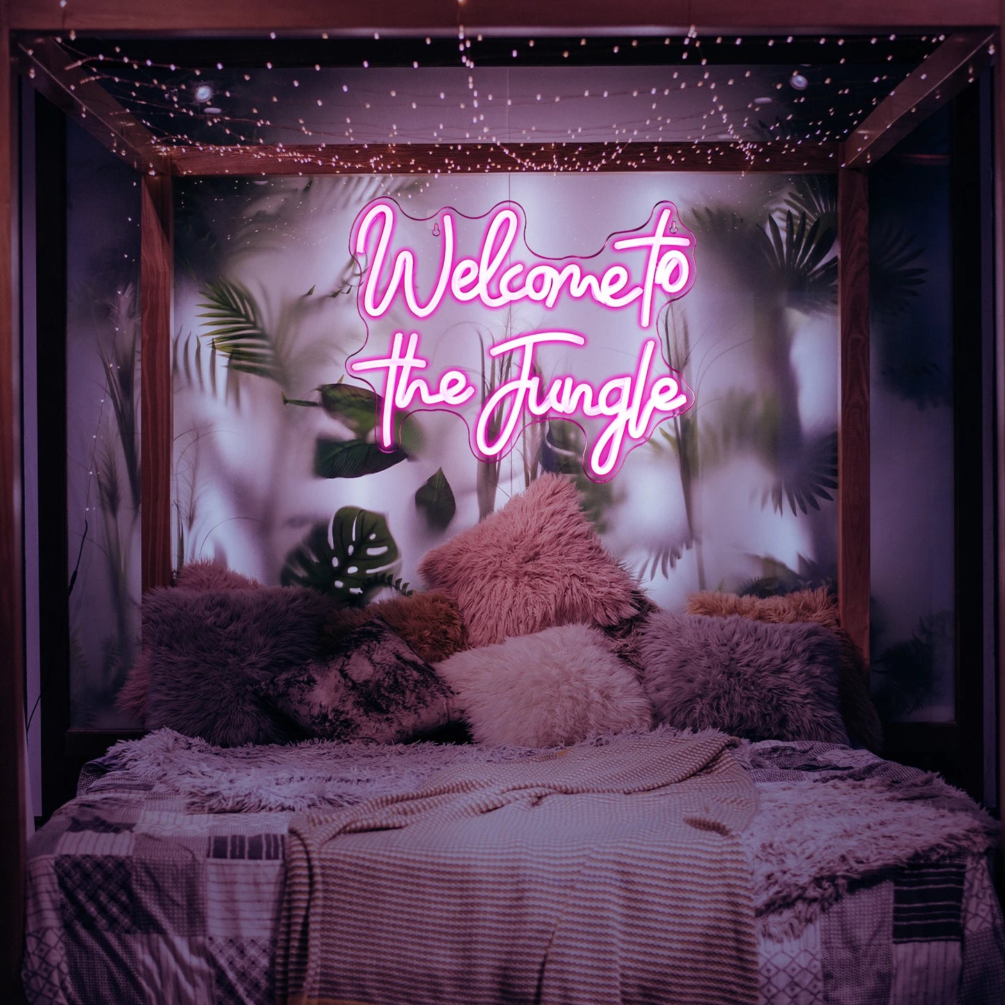 Welcome to the Jungle 5V USB LED Neon Sign - Budget Friendly