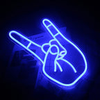 Rock Hand Gesture 5V USB LED Neon Sign - Budget Friendly