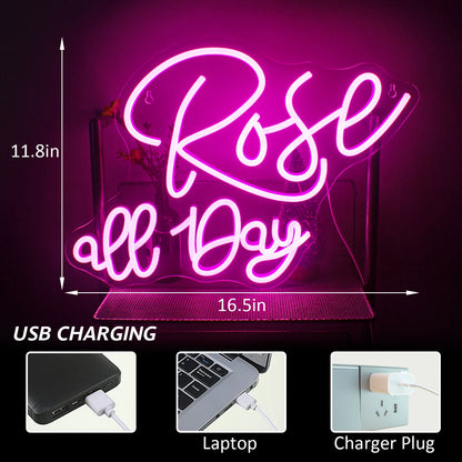 Rose all Day 5V USB LED Neon Sign - Budget Friendly