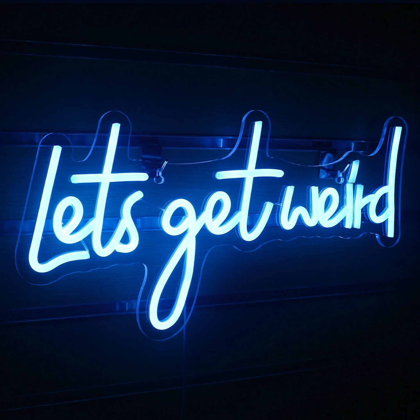 Lets Get Weird 5V USB LED Neon Sign - Budget Friendly