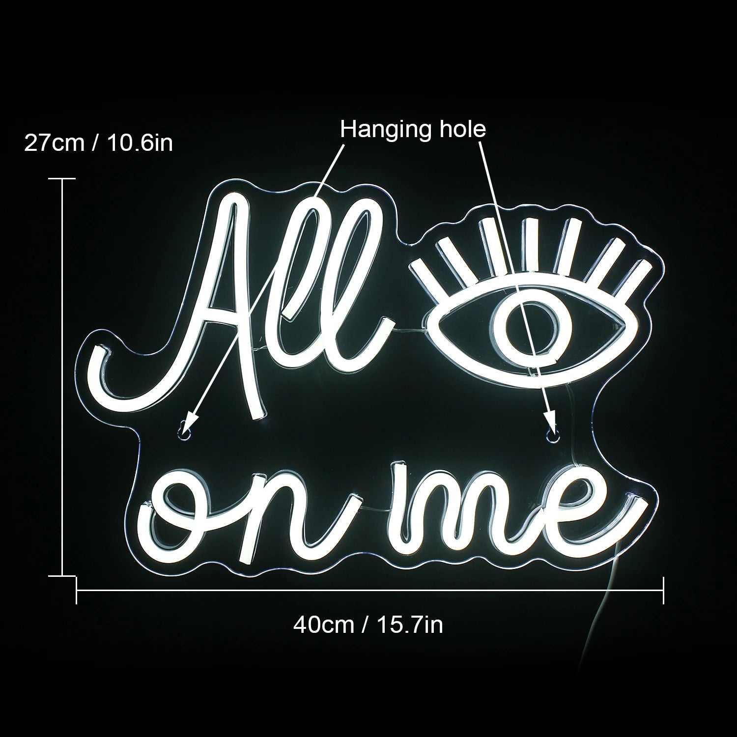 All Eyes on Me 5V USB LED Neon Sign - Budgetvriendelijk