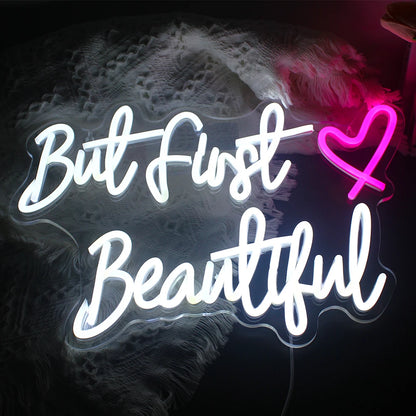 But First Beautiful 5V USB LED Neon Sign - Budget Friendly