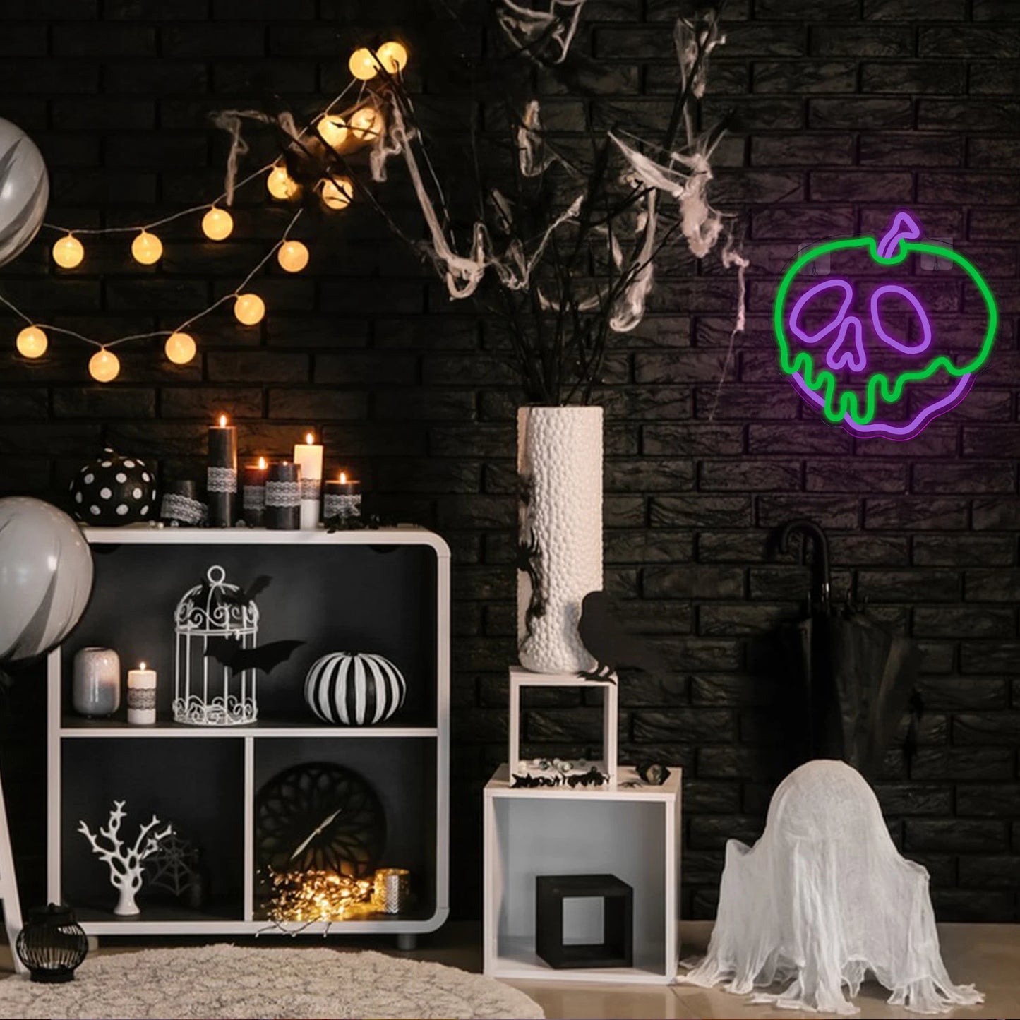 Skull Apple 5V USB LED Neon Sign - Budget Friendly