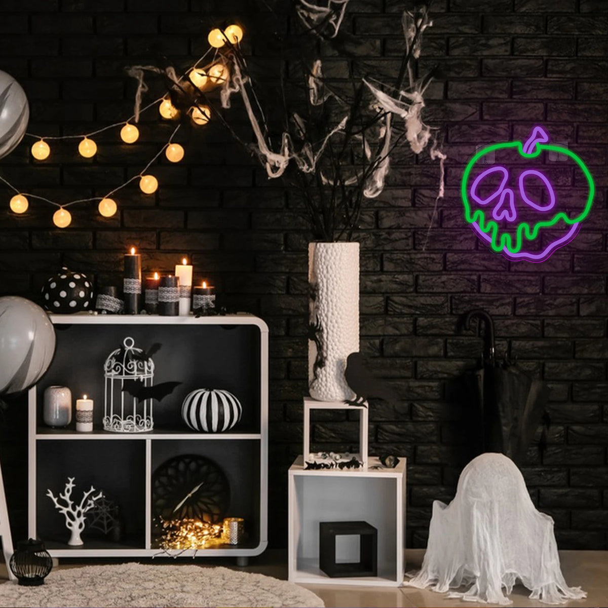 Skull Apple 5V USB LED Neon Sign - Budget Friendly