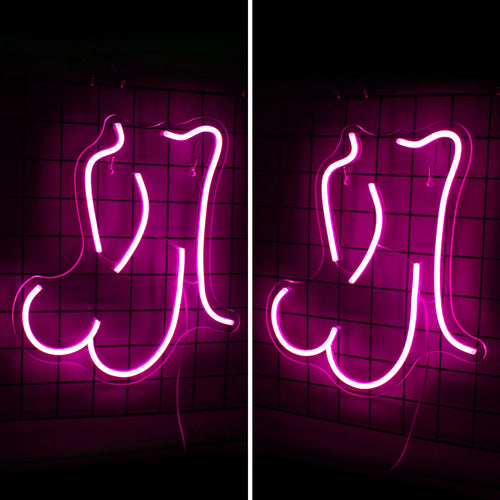 Vrouwensilhouet – LED-neonbord (5 V USB)