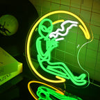 Moon Smoking Alien 5V USB LED Neon Sign - Budget Friendly