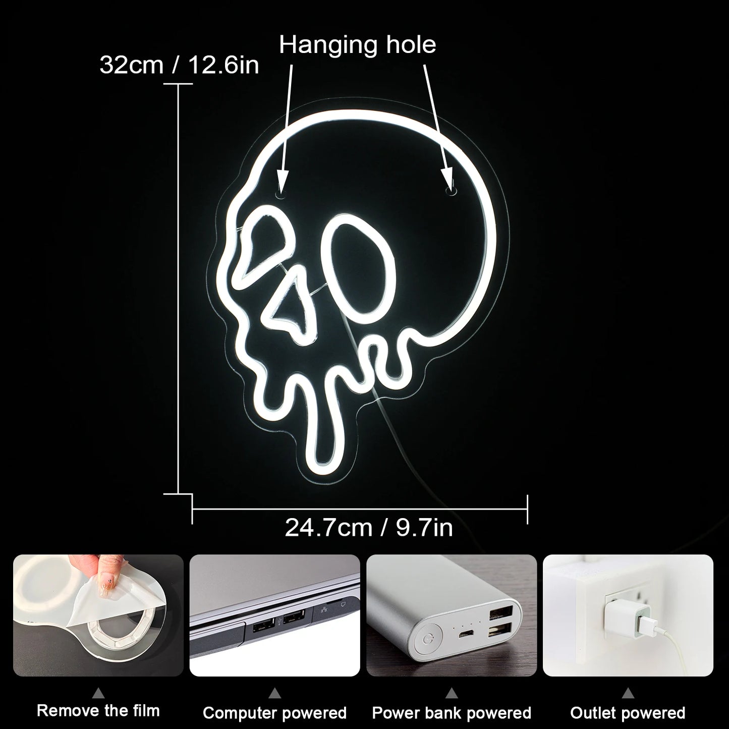 Halloween 5V USB LED Neon Sign - Budget Friendly