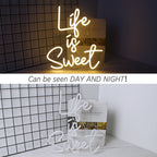 Life is Sweet 5V USB LED Neon Sign - Budget Friendly