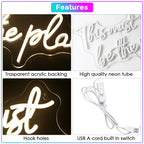 This must be the place 5V USB LED Neon Sign - Budget Friendly