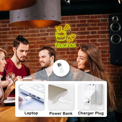 Nachos 5V USB LED Neon Sign - Budget Friendly