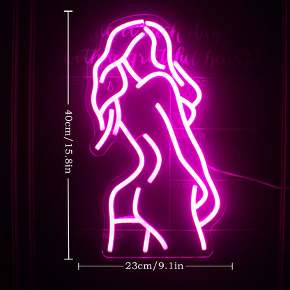 Sexy Lady Body 5V USB LED Neon Sign - Budget Friendly
