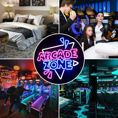 Arcade Zone 5V USB LED Neon Sign - Budget Friendly