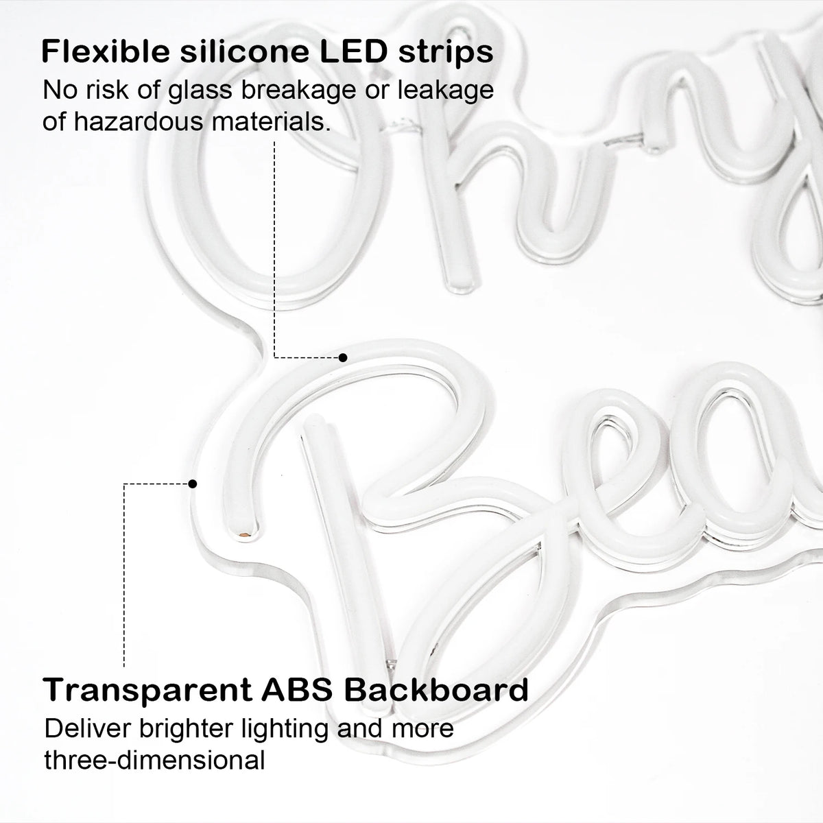 Oh You Beauty – LED-neonreclame (5 V USB)