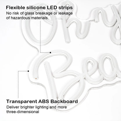 Oh You Beauty 5V USB LED Neon Sign - Budget Friendly