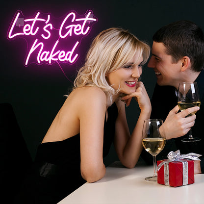 Let's Get Naked 5V USB LED Neon Sign - Budget Friendly