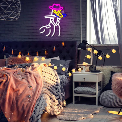 Cowboy Duck 5V USB LED Neon Sign - Budget Friendly