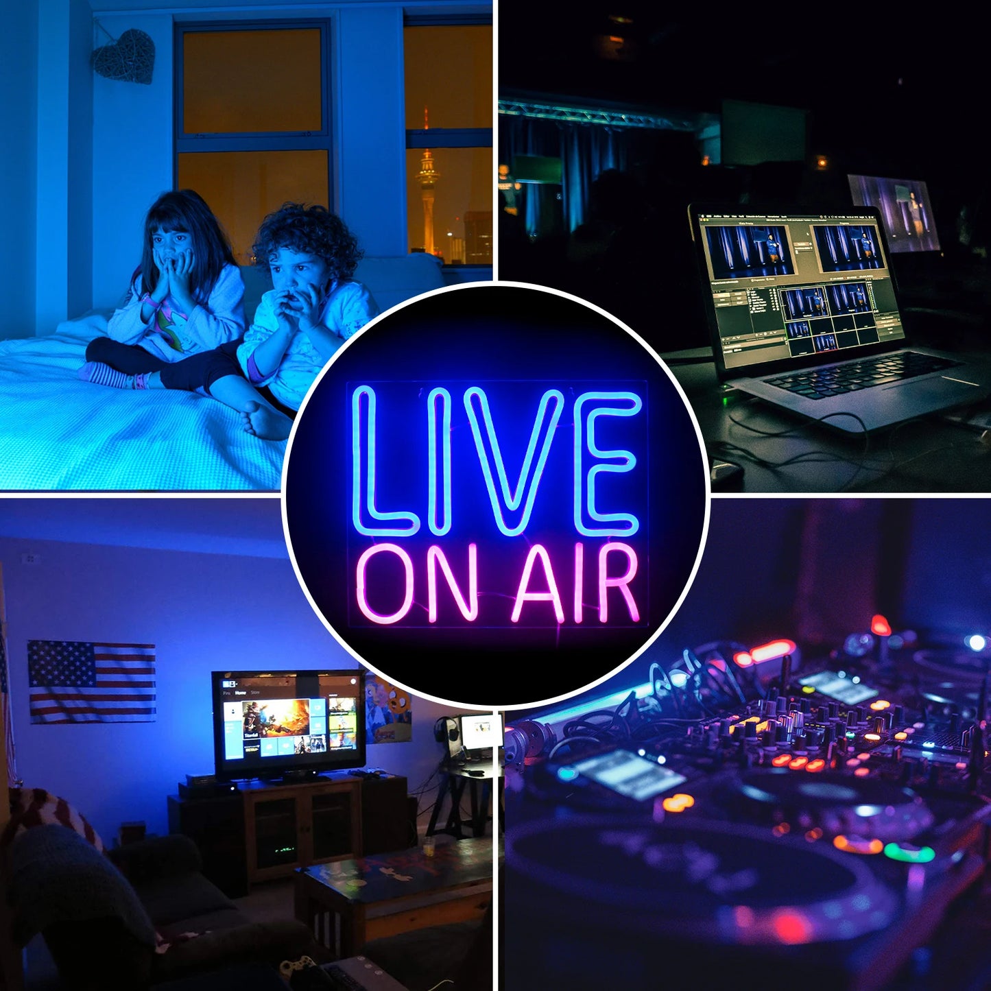 Live On Air 5V USB LED Neon Sign - Budget Friendly
