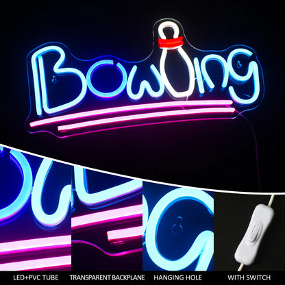 Bowling 5V USB LED Neon Sign - Budget Friendly