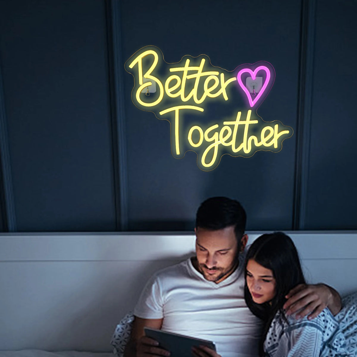 Better Together Heart 5V USB LED Neon Sign - Budget Friendly