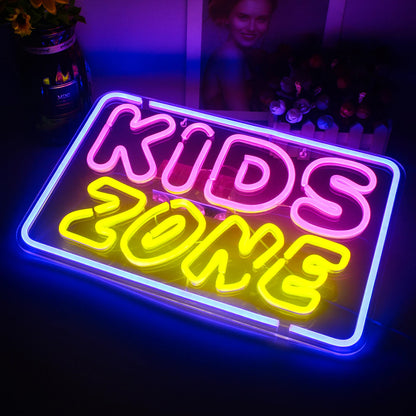 Kids Zone 5V USB LED Neon Sign - Budget Friendly