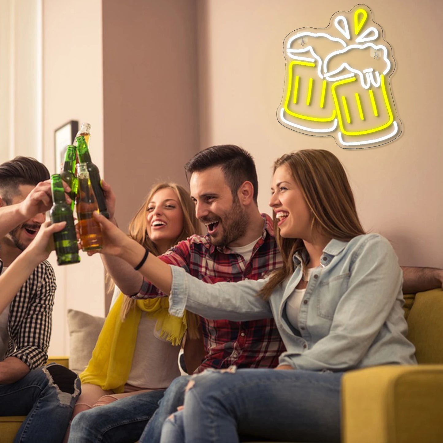 Beer Cheers 5V USB LED Neon Sign - Budgetvriendelijk