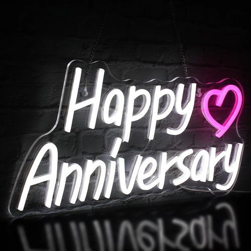 Happy Anniversary – Hart – LED-neonbord (5 V USB)