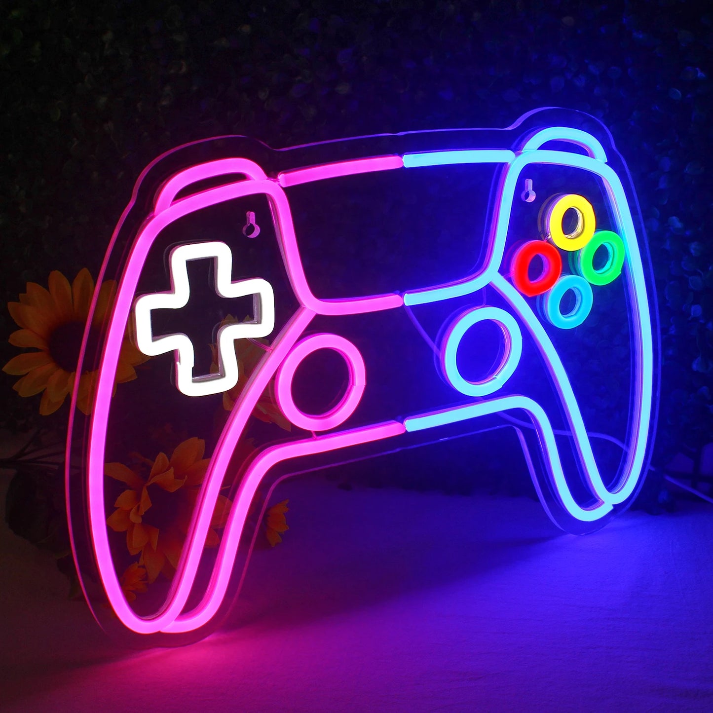 Pink Blue Games Console 5V USB LED Neon Sign - Budget Friendly