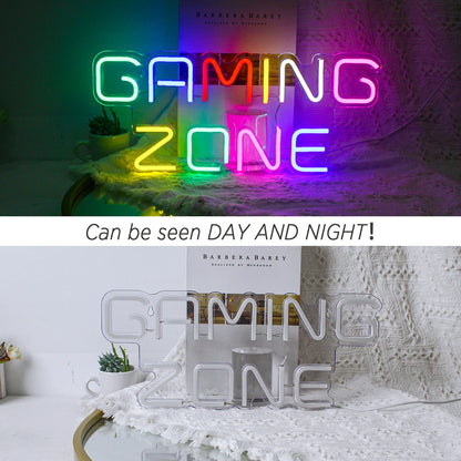 Gaming Zone Colorful 5V USB LED Neon Sign - Budget Friendly