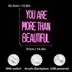 You Are More Than Beautiful – LED-neonreclame (5 V USB)