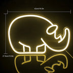 Neushoorn – LED-neonbord (5 V USB)