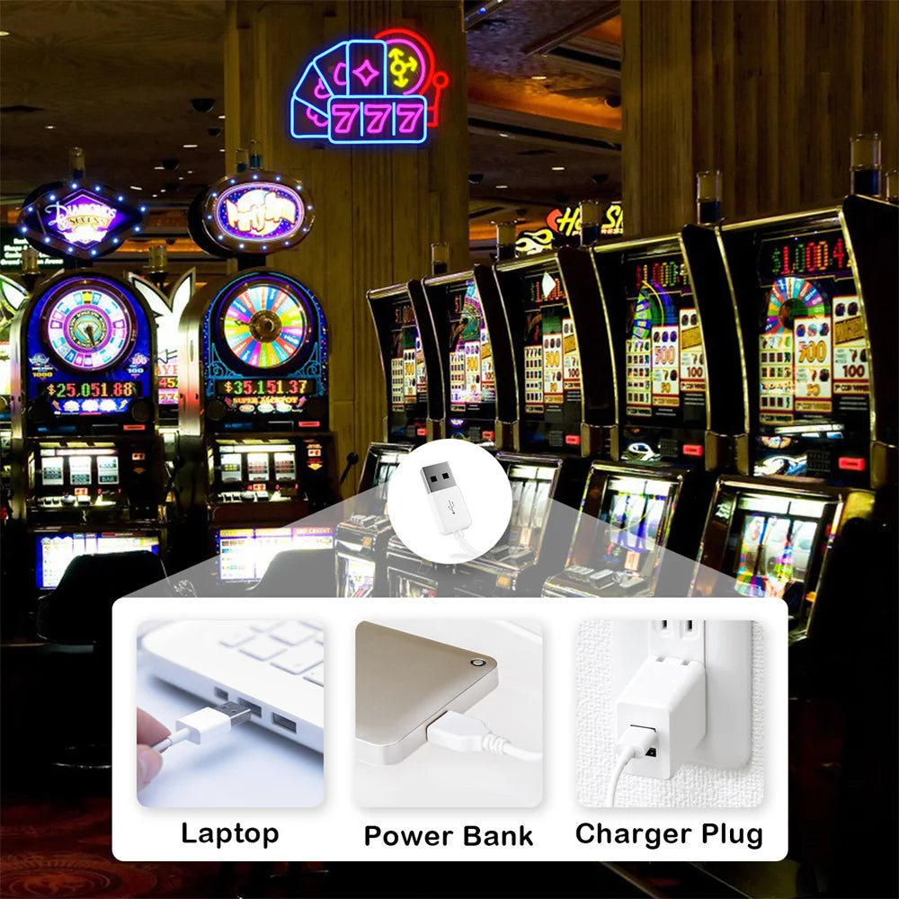 Luck 777 5V USB LED Neon Sign - Budget Friendly