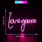 Love You XO – LED-neonbord (5 V USB)