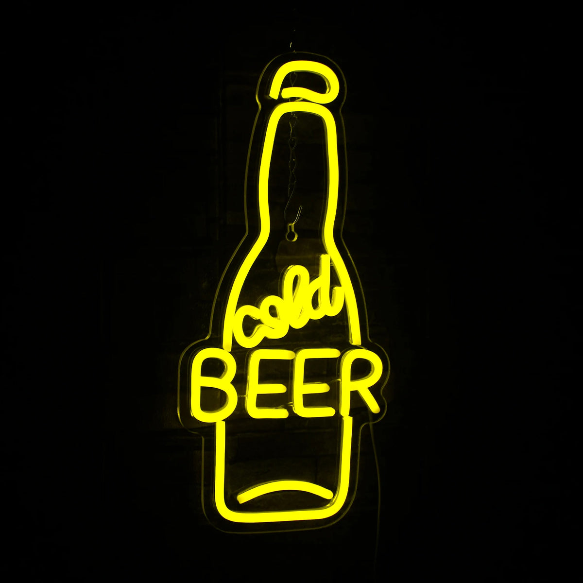 Cold Beer – Bierfles – LED-neonreclame (5 V USB)