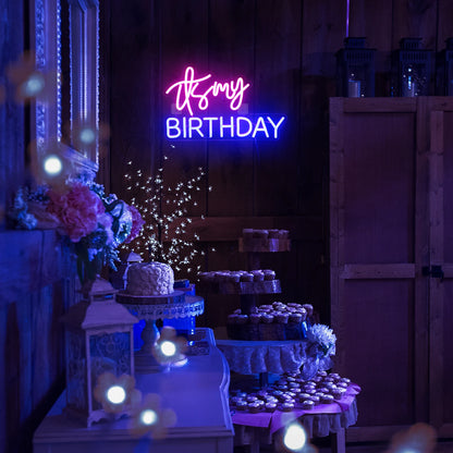 My Birthday 5V USB LED Neon Sign - Budget Friendly