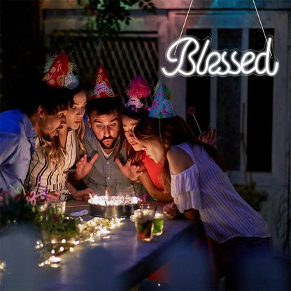 Blessed 5V USB LED Neon Sign - Budget Friendly