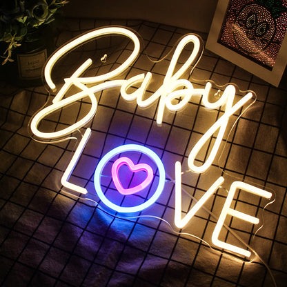Baby Love 5V USB LED Neon Sign - Budget Friendly