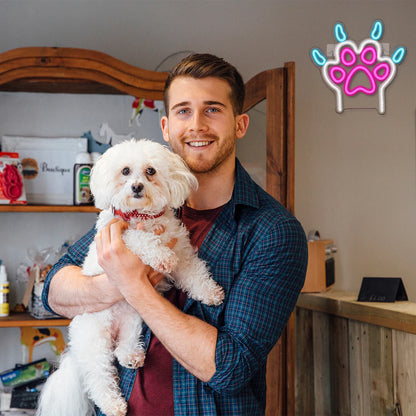 Dog Paw 5V USB LED Neon Sign - Budget Friendly