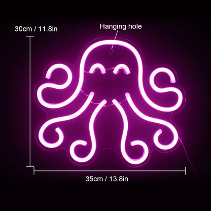 Octopus 5V USB LED Neon Sign - Budget Friendly