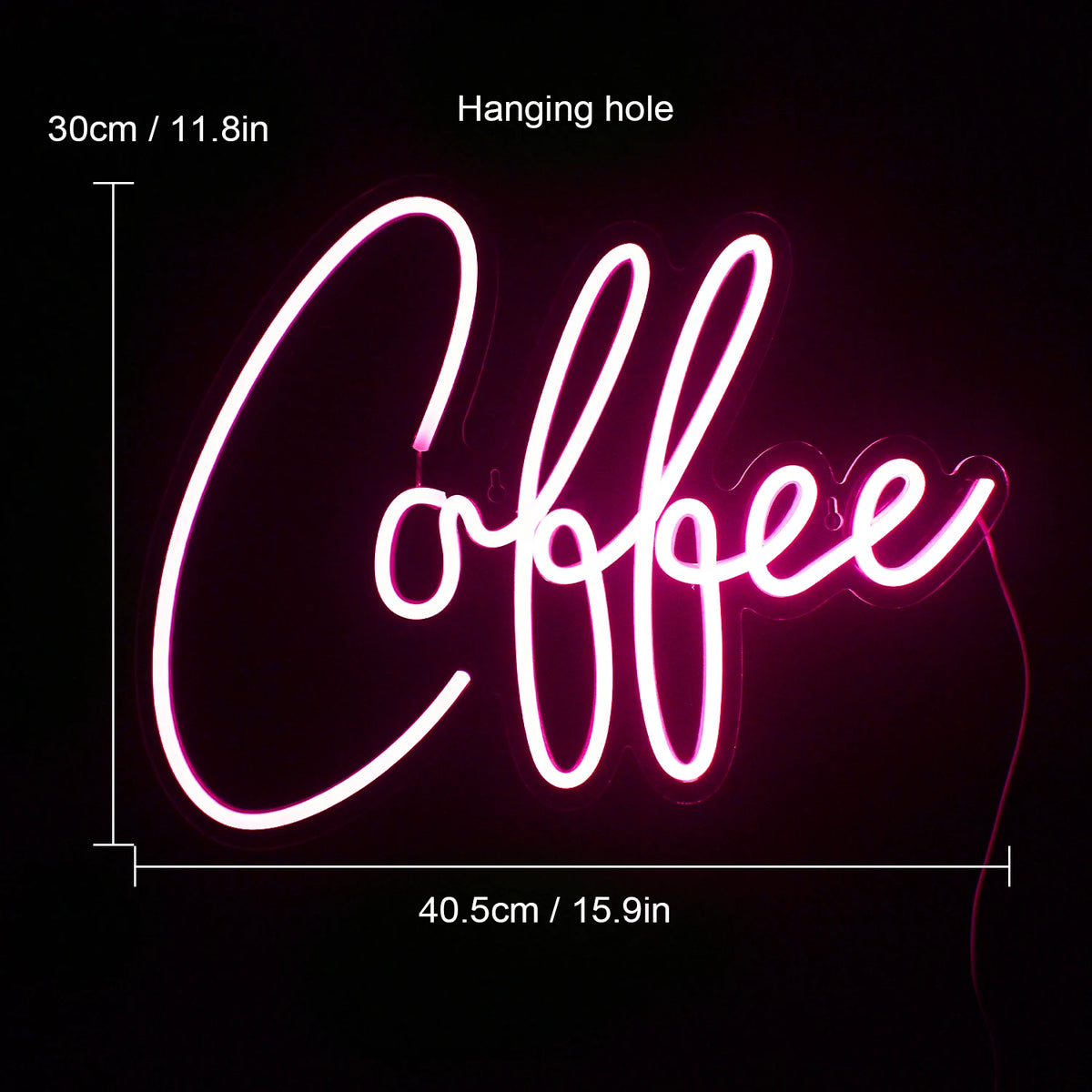 Pink Coffee 5V USB LED Neon Sign - Budget Friendly
