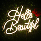 Hello Beautiful 5V USB LED Neon Sign - Budget Friendly