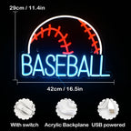 BASEBALL – Honkbal – LED-neonbord (5 V USB)