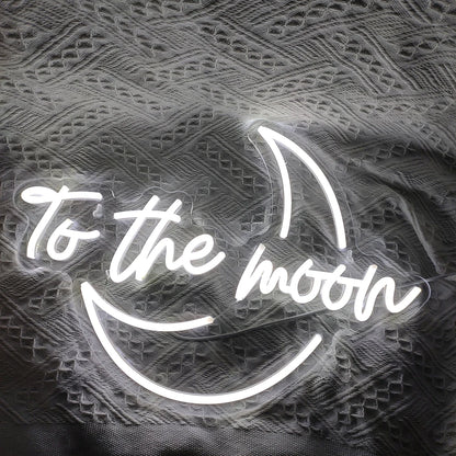 To The Moon 5V USB LED Neon Sign - Budget Friendly