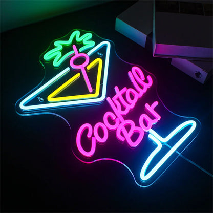 Cocktail Bar 5V USB LED Neon Sign - Budget Friendly