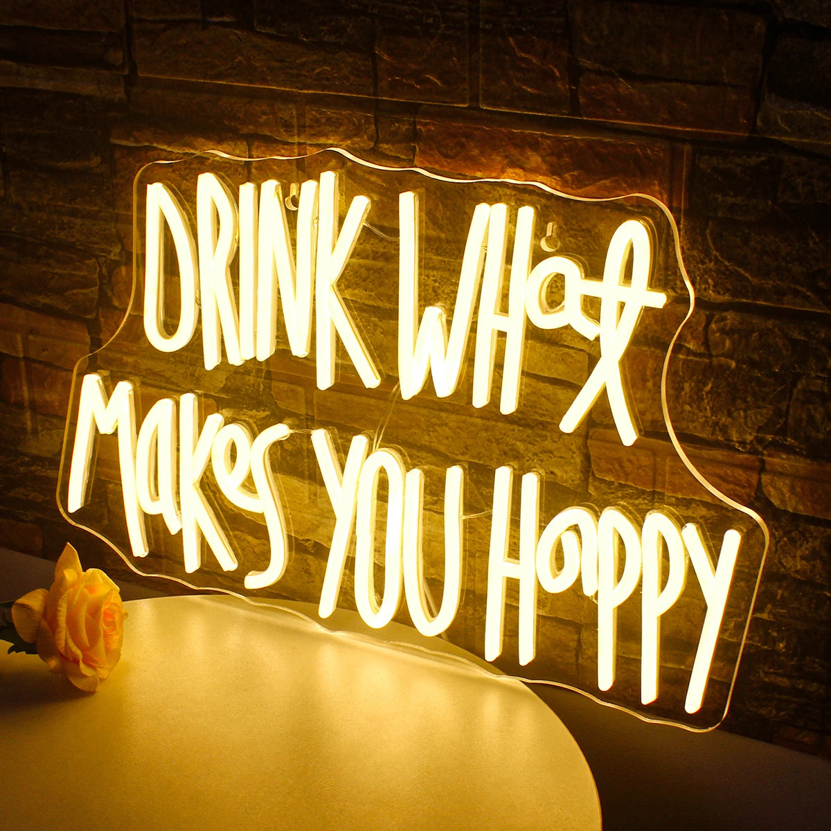 Drink What Makes You Happy 5V USB LED Neon Sign - Budgetvriendelijk